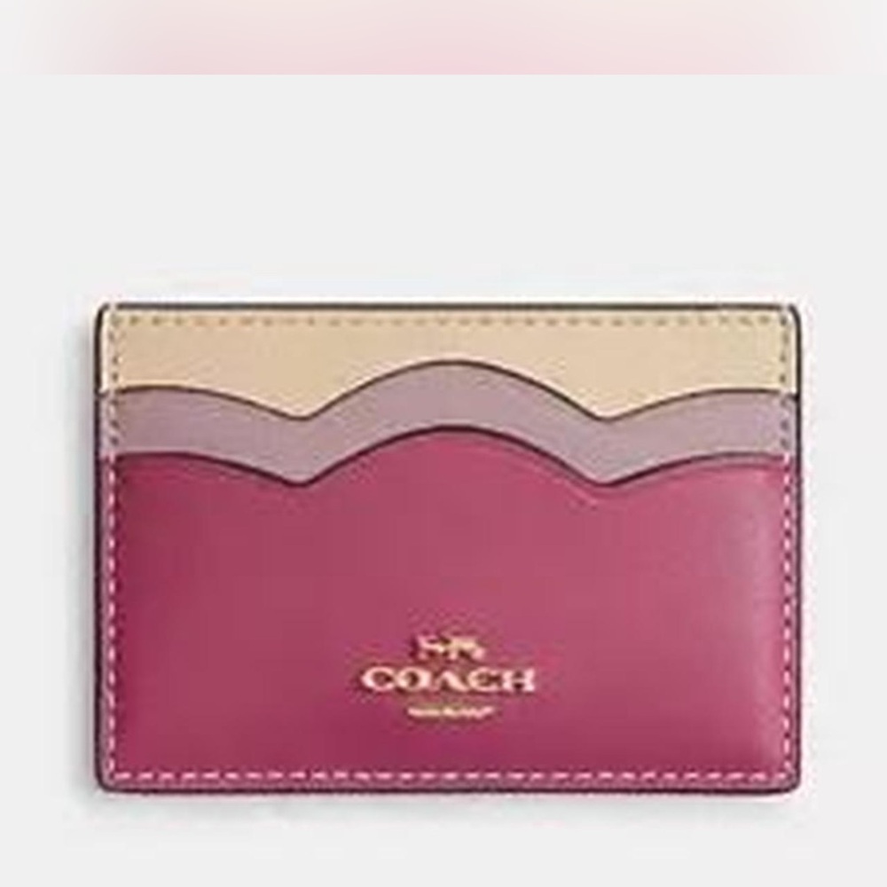 Coach Pink and Cream Card Holder